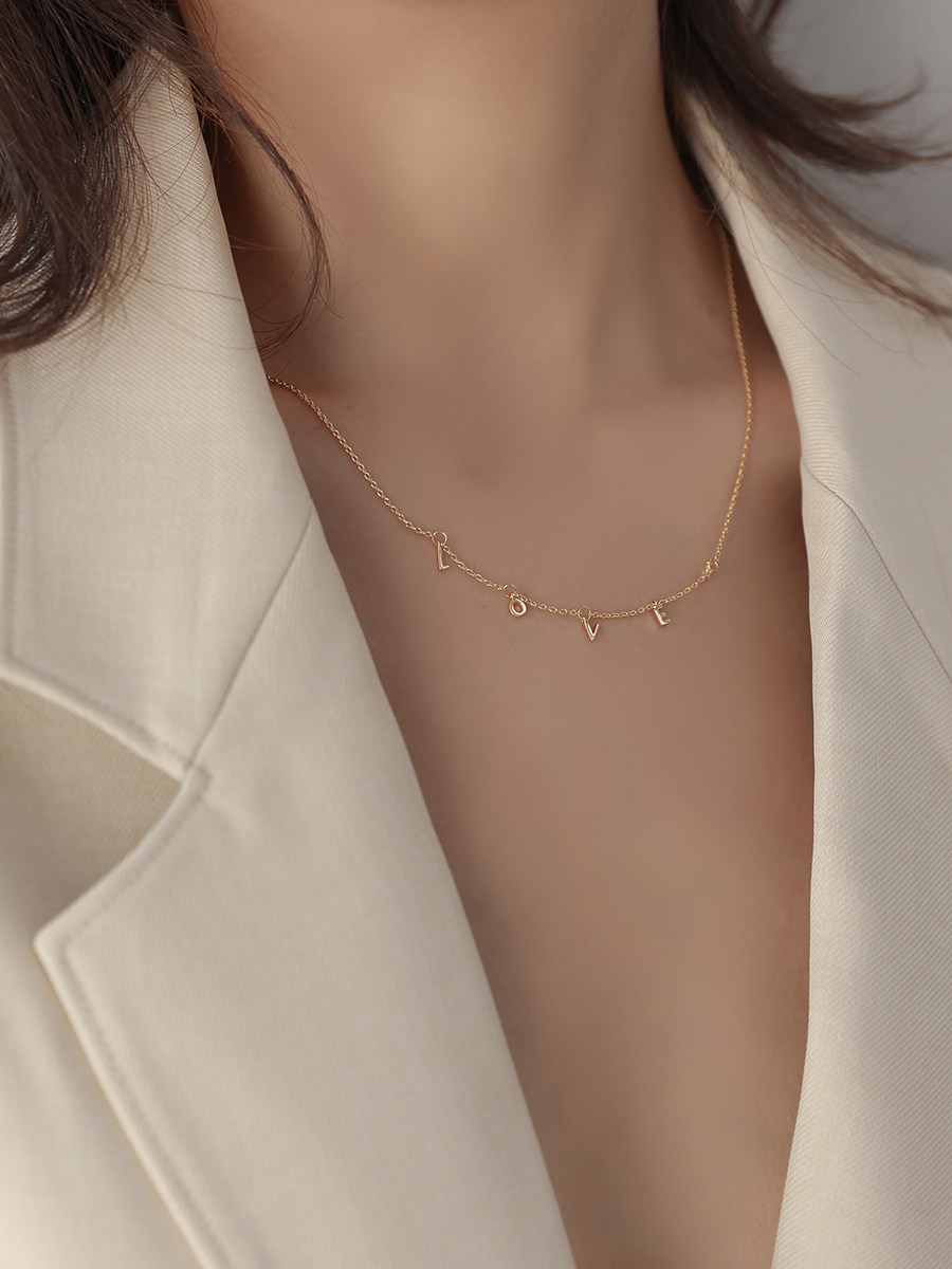 Advanced Senses Pure Silver Design Sensation Necklace Ins Lukewarm Wind Lock Bone Chain Woman 2020 New minimalist Temperament Little Crowdsourced