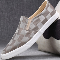 Mens shoes Chinese style 2021 new summer breathable one pedal casual canvas cloth shoes Joker mens shoes trendy shoes