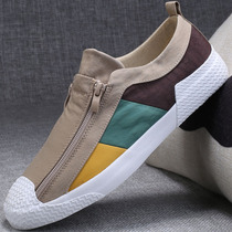 Mens shoes summer breathable trendy shoes old Beijing cloth shoes a pedal lazy people driving casual flat shoes mens canvas shoes