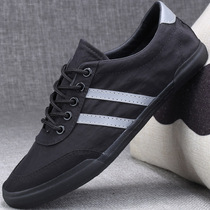 Mens shoes 2021 new spring shoes Korean version Joker trendy shoes flat mens casual canvas summer breathable cloth shoes