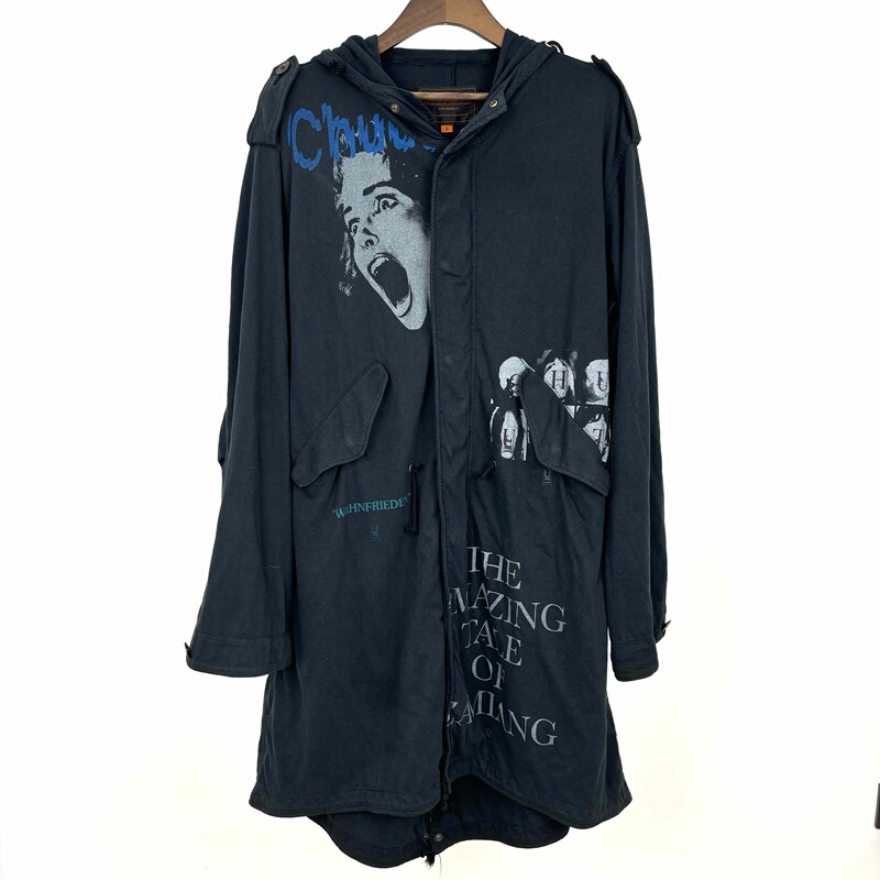 Undercover 06Sst Rare and Extinct Parka, Parka Music Band Long Coat with Hood