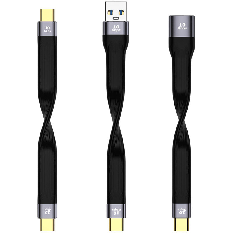 PD快充 FPC柔性短线 40GB双头Type-c to c公对公USB3.1GEN2数据线