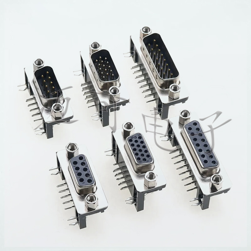 9-15inch Db9/15 Male and Female 90-Degree Pcb Connectors with Screw Plug Socket Adapter Right Angle 2/3 Row 9-15inch Db9/15 Male and Female 90-Degree Pcb Connectors with Screw Plug Socket Adapter Right Angle 2/3 Row