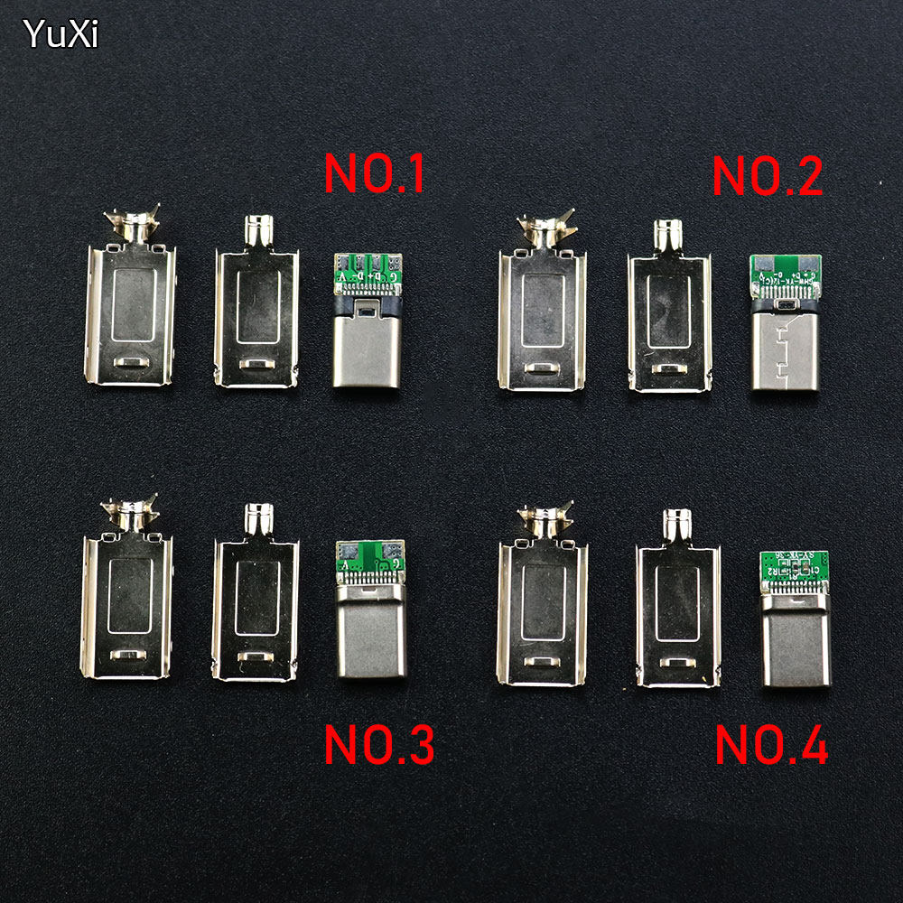 USB3.1TypeC公头2.0充电/数据焊接板拉伸/冲压焊线配铁外壳