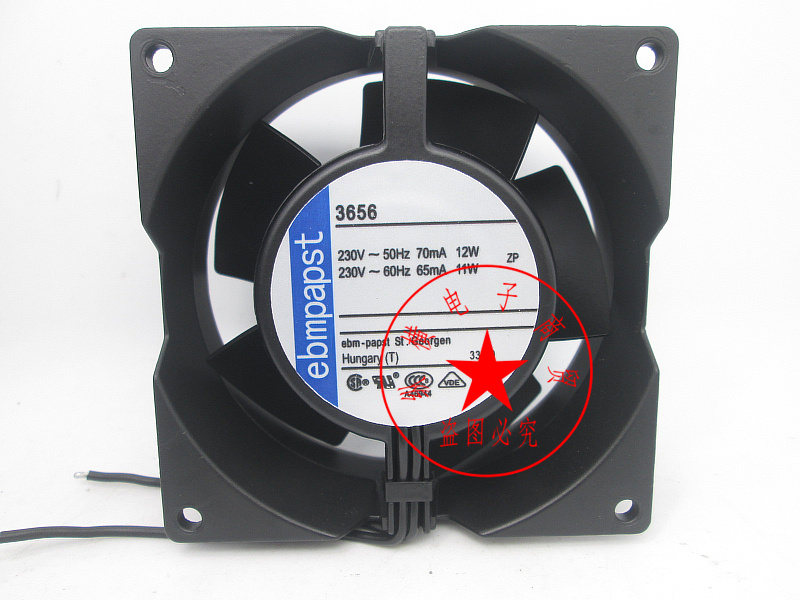 Original dress German ebmpapst 3656 230V 12 11W 92 92 92 * 38MM full metal high temperature resistant fan