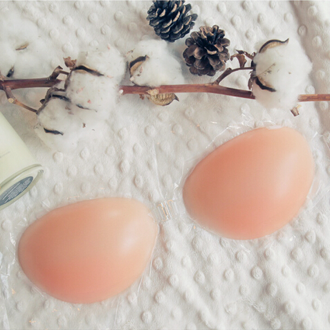 Silicone thickened invisible bra small chest bikini gather wedding dress photo swimsuit waterproof chest pad breast sticker