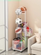 Yoga mat storage basket household wheeled fitness equipment storage rack gun toy badminton racket basketball storage rack