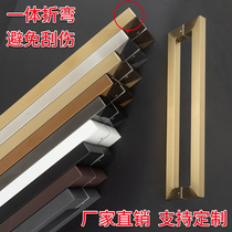 Thickened glass door handle stainless steel luxury spring door wooden door tempered door aluminum alloy door handle factory direct sales