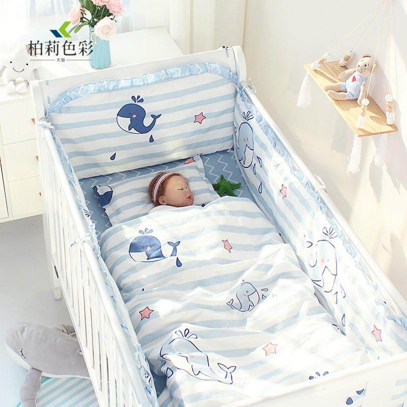 Baby crib kit anti-collision breathable baby bedding newborn summer four five six pieces kit crib bed circumference