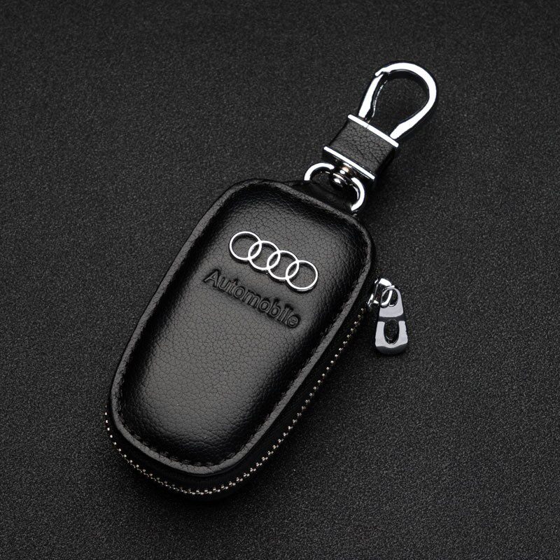 Special for 2018 Audi a6l a3 a3 a5 a5 q5 q5 genuine leather full package insert key bag sleeve pull chain