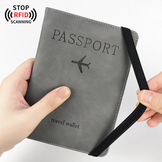 Anti-theft brush strap card bag RFID overseas passport bag cover document holder multi-functional passport universal for men and women