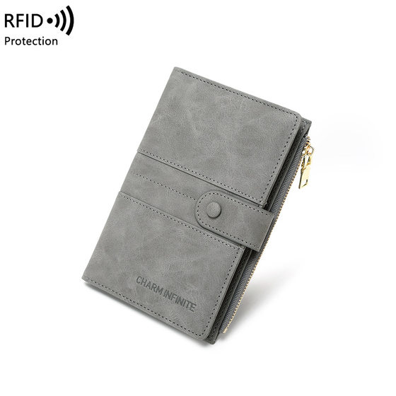 New document card bag anti-theft passport ticket holder zipper multi-functional overseas travel passport bag cover wallet trend