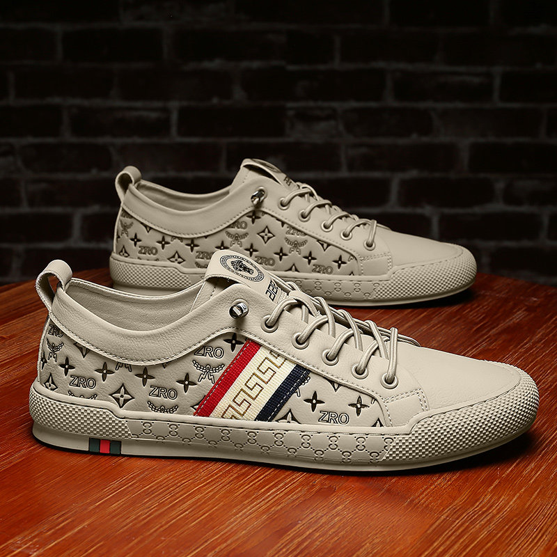 European men's shoes Summer 2022 new spring autumn casual board shoes with little white shoes One foot pedal 100 lap fall shoes men's wave shoes