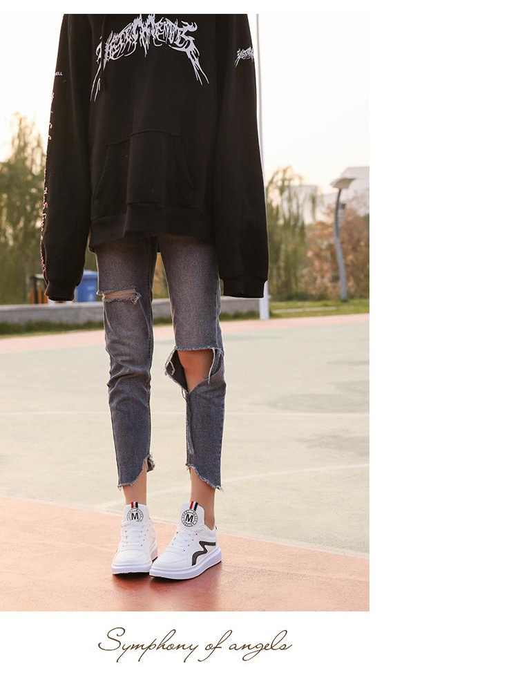 Giày vải cao cấp mới dành cho nữ thể thao phiên bản Hàn Quốc của giày đế xuồng hoang dã Harajuku ulzzang 2018 giày bitis nữ