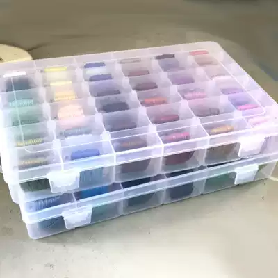 Cross stitch finishing storage box embroidery wire box transparent plastic box large manual accessories box storage empty box