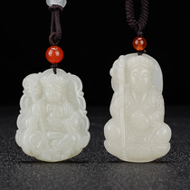 Xinjiang Hetian jade pendant King Tibet Bodhisattva jade necklace pendant pendant men and womens transshipment to ensure safety