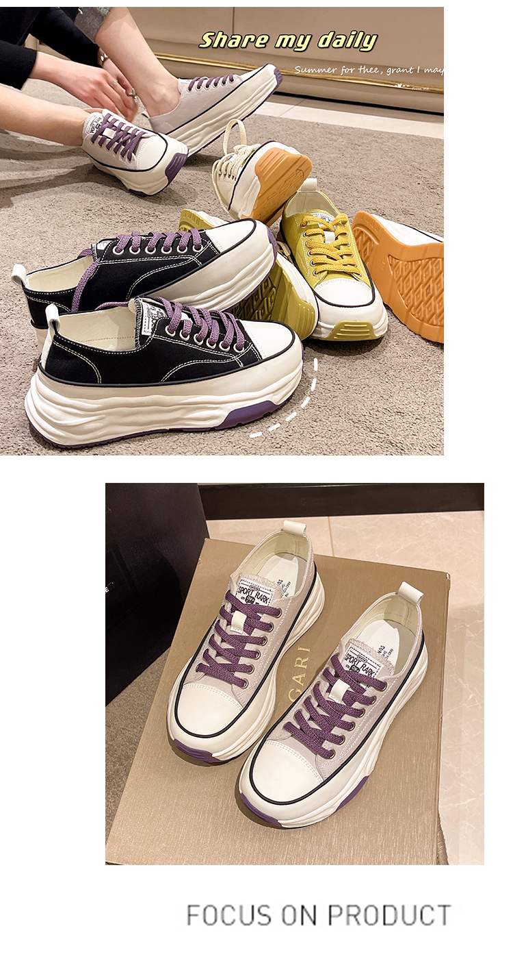 Women's Canvas Shoes - Purple