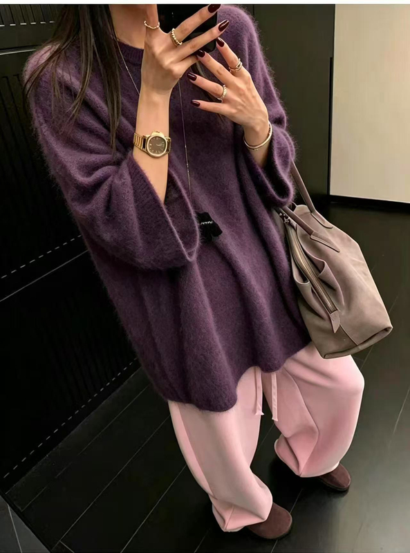 (Supreme Series) Exquisitely Packaged, Loose-Fitting, Brushed Pullover! (Supreme Series) Exquisitely Packaged, Loose-Fitting, Brushed Pullover!