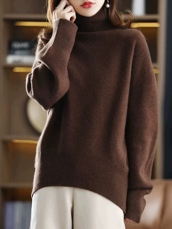 Off-Season Clearance~ Wang Fei's Same Style Thickened Turtleneck Knit Sweater