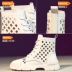 Martin boots của phụ nữ mùa hè mỏng phần thoáng khí thủy triều trong phong cách Anh hoang dã giày lưới Hàn Quốc giày ống rỗng ruột giày ống ngắn - Kính râm