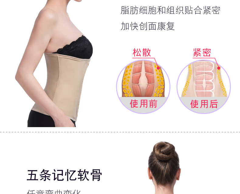 Ou Limei corset hút mỡ sau phẫu thuật nén y tế tráng bụng eo bandage strap với phục hồi chức năng đàn hồi tay áo