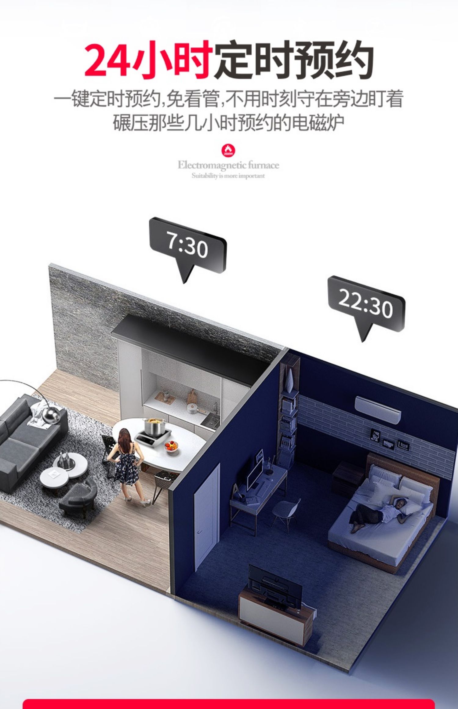 bếp từ giá 300k Bếp điện từ cảm ứng CECHUANGC / 35 Q35S và bếp xào công suất cao 3500W công suất cao - Bếp cảm ứng bếp từ đôi kangaroo