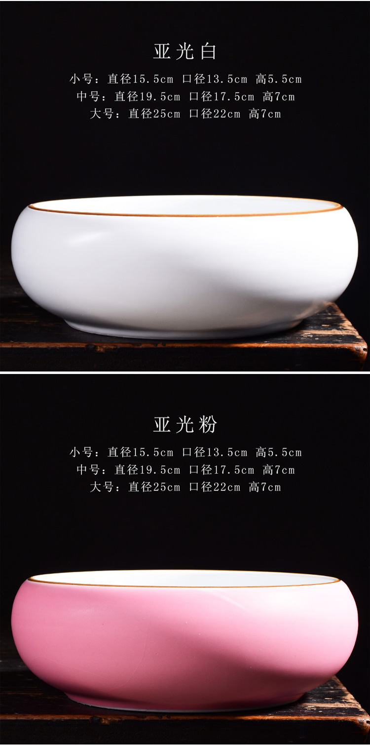 Refers to flower pot ceramic large household indoor nonporous copper grass withered lotus bowl lotus POTS much meat large - diameter hydroponics