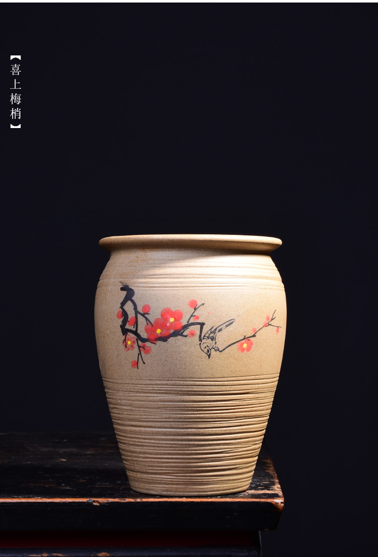 Special thick fleshy flower pot large old running the ceramic painting POTS high Lao - zhuang breathable clay painting creative mage basin