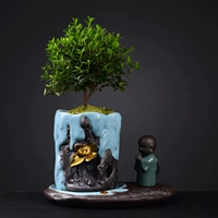 Lò chậu sáng tạo mới Trung Quốc bonsai chậu cây xanh trong nhà Wenzhu 菖 ornaments Zen trang trí chậu cát tím - Trang trí nội thất trang trí nhà ngày tết