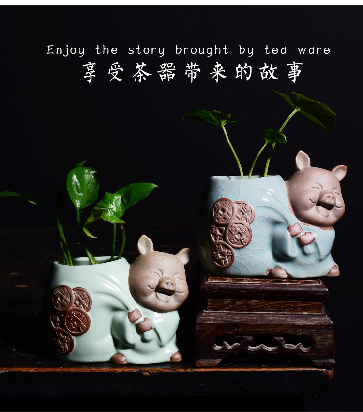 A thriving business pig hydroponic other copper pot ceramic grass vessels