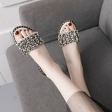 Тапочки, модные сетчатые слайдеры, универсальная пляжная обувь на плоской подошве, популярно в интернете