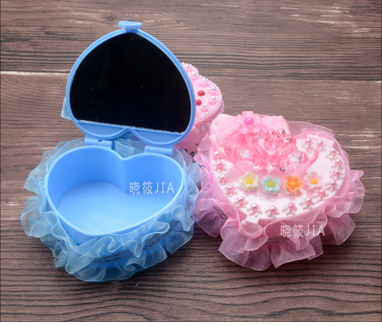 Trẻ em làm bằng tay sáng tạo DIY làm dán hộp đồ trang sức hoạt hình tình yêu hộp lưu trữ cô gái món quà - Handmade / Creative DIY thiệp giáng sinh handmade