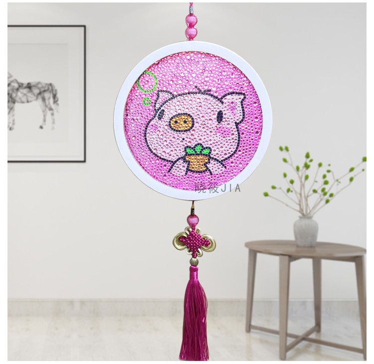 Trẻ em tự làm kim cương dán Nút thắt Trung Quốc treo khung ảnh vẽ mẫu giáo vật liệu thủ công bé trai và bé gái đồ chơi - Handmade / Creative DIY do choi tre em