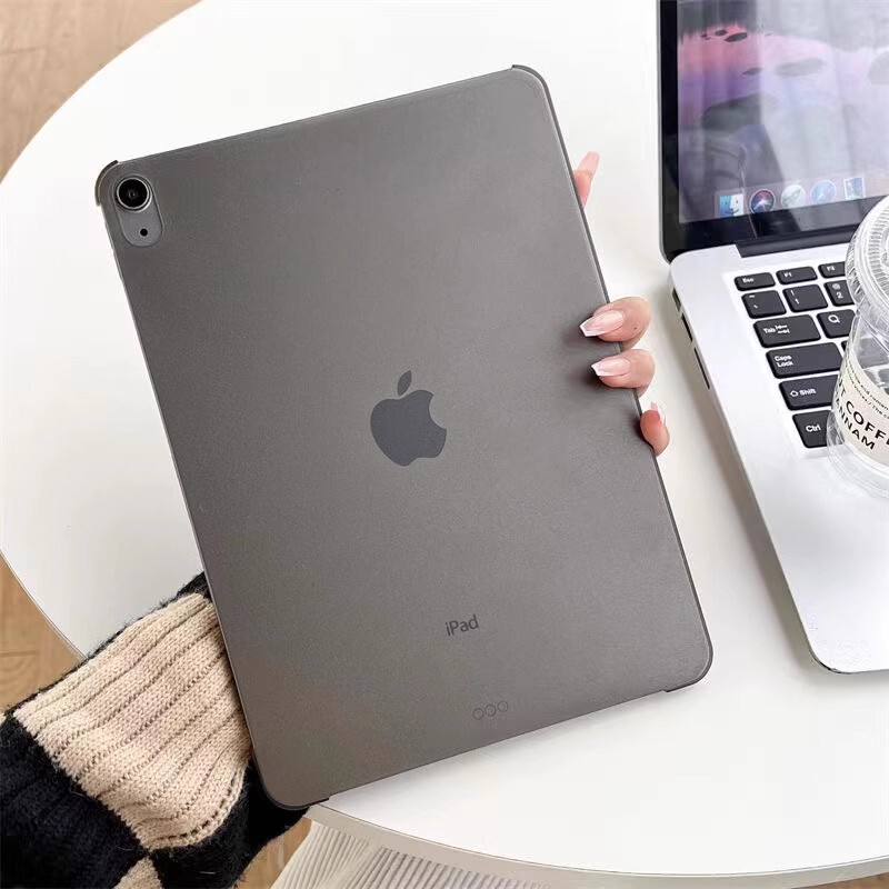 Edge-Less Protective Case Suitable for 2025 7Th Generation Air 11inch Pro11 Apple iPad Mini7, 13inch Air5/6 Anti-Bending Hard Shell, 12.9 Semi-Transparent Tablet Matte Back Cover Without Lid