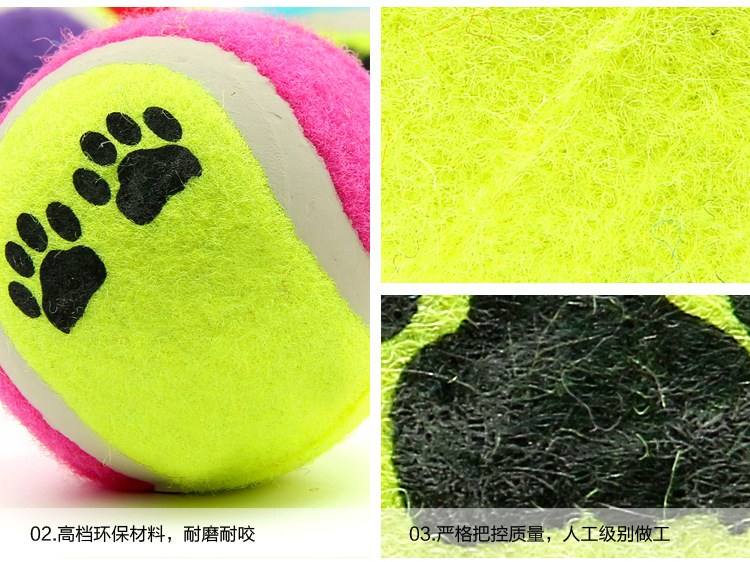 Chó đồ chơi bóng cắn lông vàng Teddy Samoyed mol mol đồ chơi con chó con đồ chơi tennis đồ dùng cho mèo