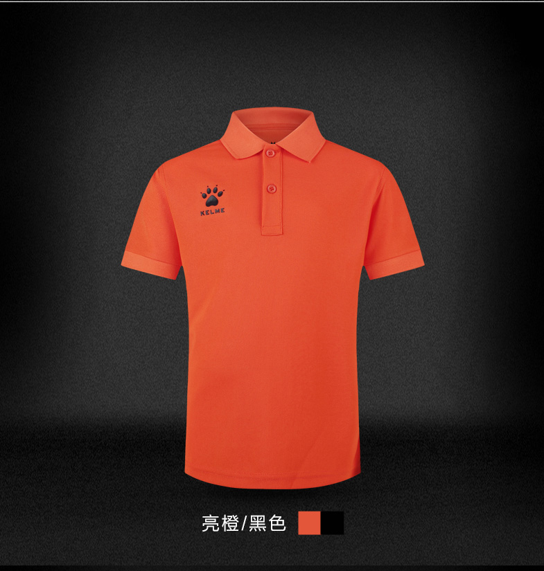 KELME Calme Summer Boy Sports Áo sơ mi cộc tay hàng đầu trẻ em thoáng khí nhanh chóng khô tay áo ngắn nữ - Áo polo thể thao áo polo cá sấu
