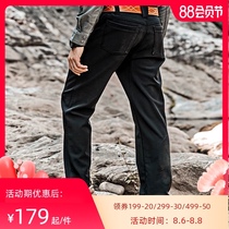 Eagle claw action guardian warm fleece soft shell pants Mens winter outdoor warm pants plus velvet stormtrooper pants waterproof