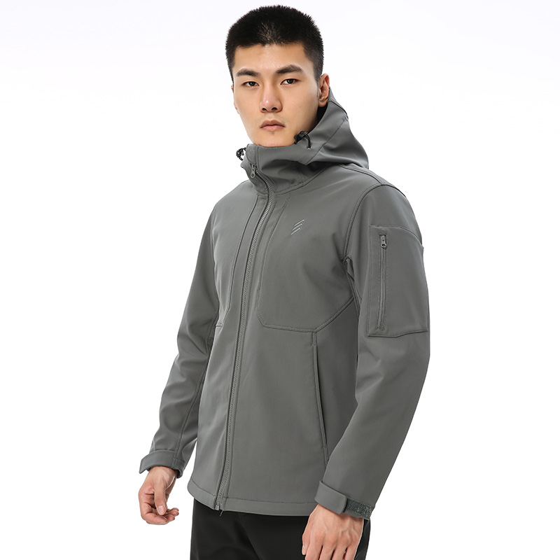 Eagle claw action winter plus velvet thick soft shell outdoor waterproof breathable warm windproof jacket men's soft shell jacket