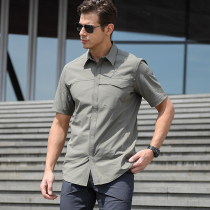 Eagle claw action tactical shirt Short-sleeved mens summer outdoor quick-drying shirt Elastic breathable wear-resistant quick-drying quick-drying clothes