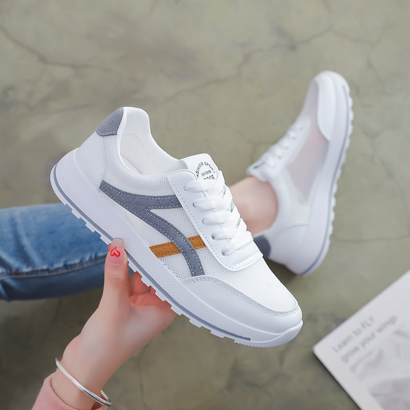 Small white shoes women's 2022 new women's shoes forrest shoes spring and summer sports shoes all-match mesh breathable casual shoes shoes trend