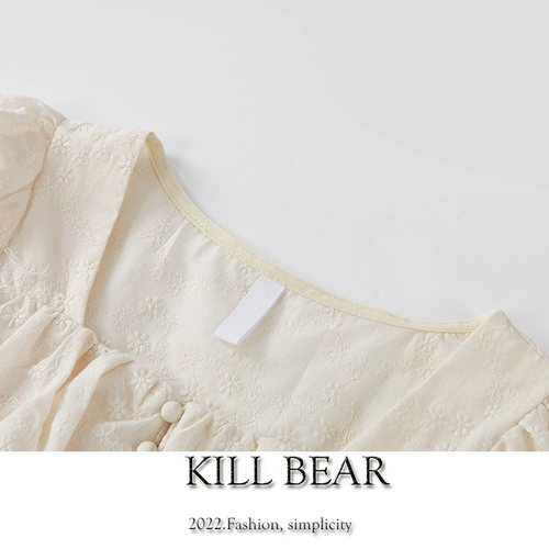 Брендовая летняя летняя одежда, рубашка, французский стиль, высокая талия