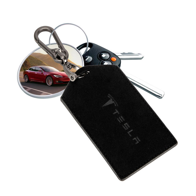 Tesla Model3 Key Set Car Card Pack Edamame 3 ModelY Flip Fur Card Cover Car Key All Inclusive Buckle