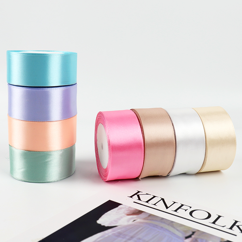 4CM pure color ribbon 22 m gift color with bouquet packing rope DIY handmade rose material cake flower shop supplies