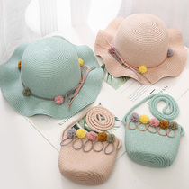 Childrens sun hat girl summer sun hat straw hat Princess hat cute baby hat Baby Beach sun hat