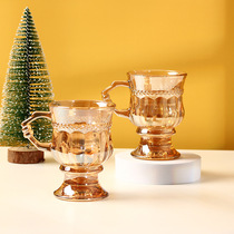 European style cup tea black tea cup milk tea cup amber glass wine glass drink cup cute coffee cup