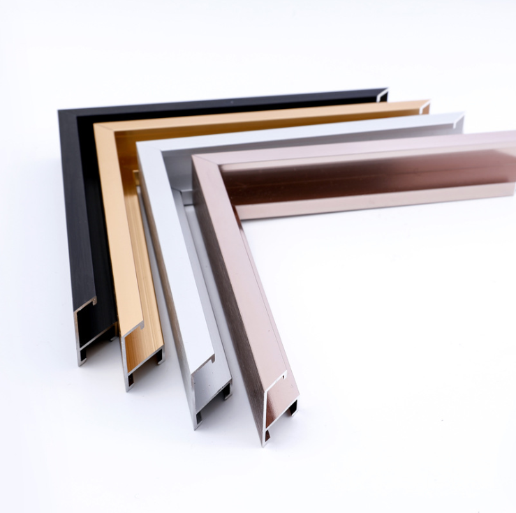 Aluminium alloy frame lines mirror rims Nordic minimalist decorative drawing frame hanging drawing edge strips 1025 Flat line