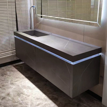 Intelligent induction lamp rock plate integrated basin bathroom cabinet combination sink sink wash toilet designer custom