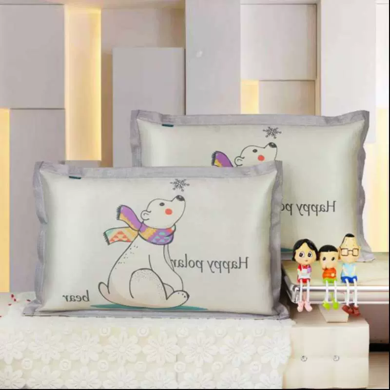 Summer [Một cặp] Summer Ice Silk Mat Pillow Case Pillow Case Pillow Case Cool Pillow Case Xia Lian Shen Head - Gối trường hợp