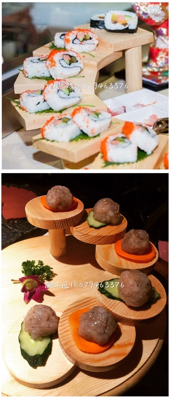 Nhà hàng lẩu sáng tạo từng bước, gỗ rắn, đĩa sushi xoay, đồ dùng khách sạn, giá đồ ăn nhẹ, món ăn nghệ thuật, bộ đồ ăn - Đồ ăn tối