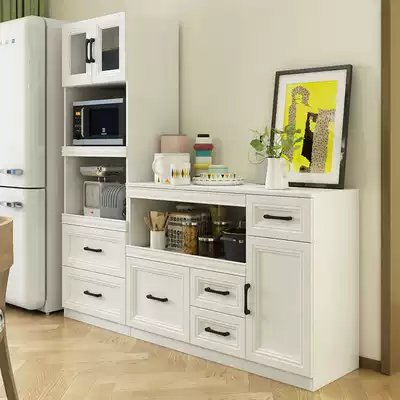 European-style dining cabinet Modern simple dining room storage bowl and plate cabinet Microwave oven cabinet cabinet side cabinet Kitchen cabinet customization